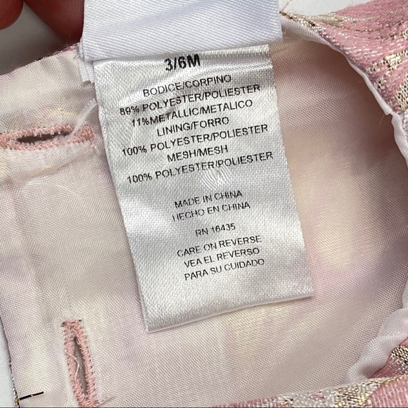 NANNETTE Baby Pink Tulle Dress with Bow 3/6 months - Picture 13 of 16